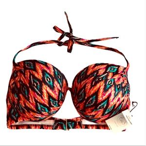 NWT Shade & Shore Push Up Swim Bikini Top. 36D